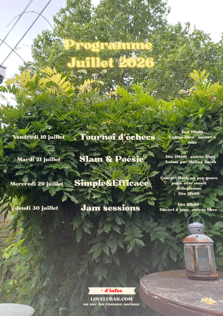 Programmation Juillet 2026 LOVE